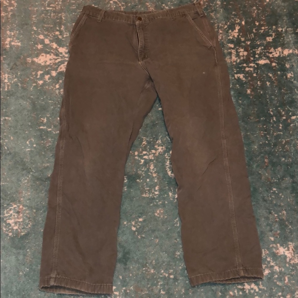 Carhartt pants dungaree fit flannel lined